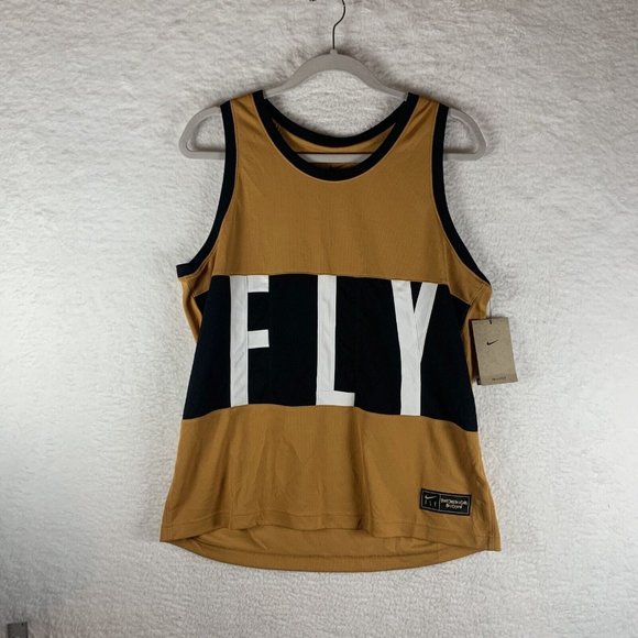 Nike Swoosh Fly Basketball Jerseys Women's Medium Brown Dri-Fit Tank Top‎ 7091 - Picture 1 of 9